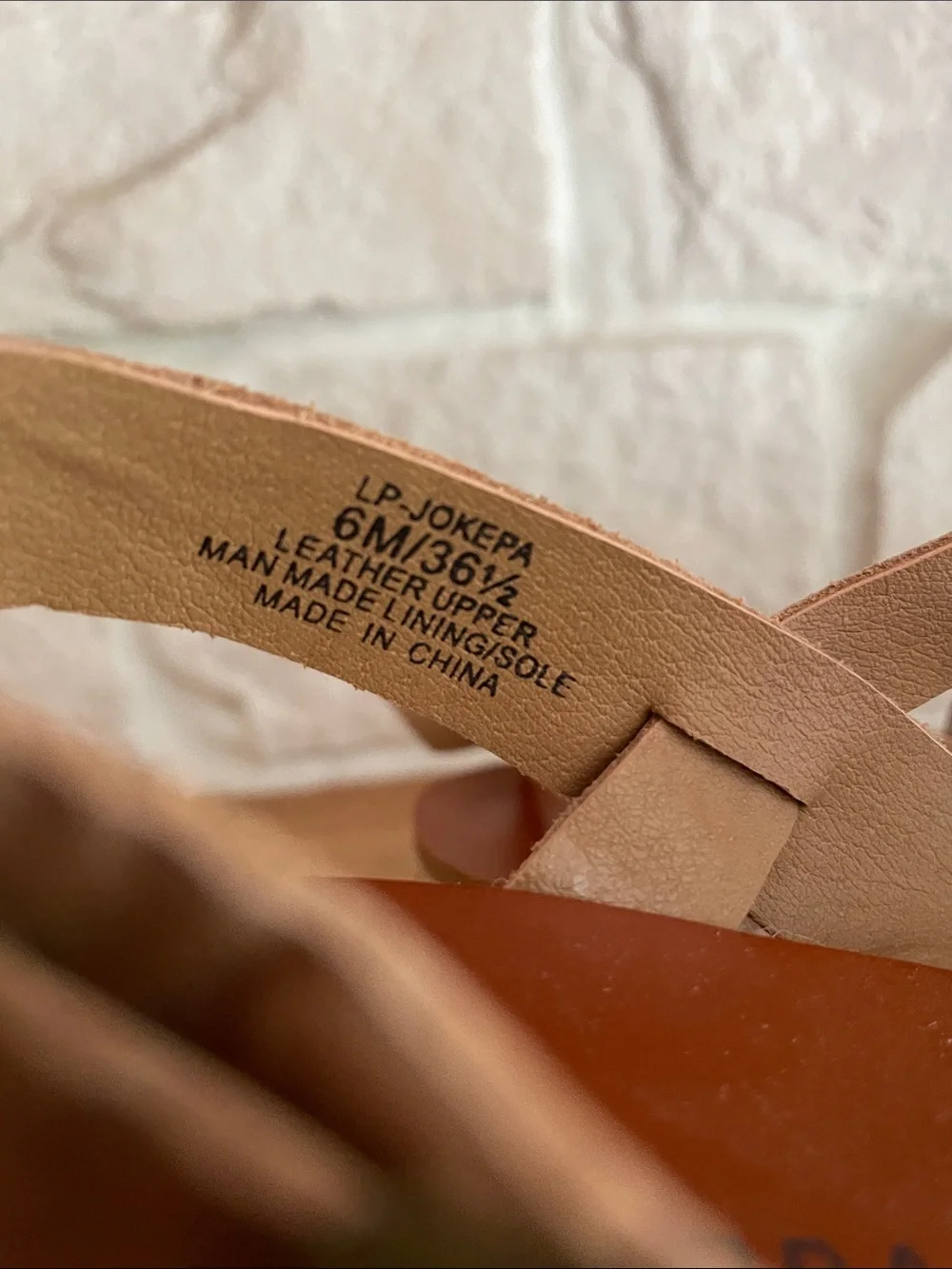 Lucky Brand Peach-Tan Crisscross Espadrille Wedge Sandals